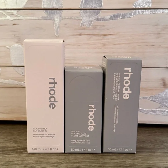 NEW RHODE 3 Piece Skincare Bundle with Travel Pouch - Picture 2 of 10
